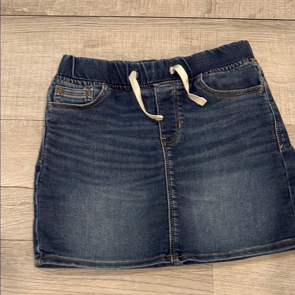 GAP Kids Blue Denim Skirt with Drawstring